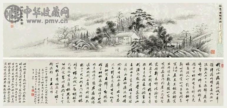 汤贻汾 1841年作 琴隐园雅集图 手卷 水墨纸本