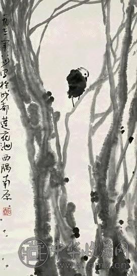 陈子庄 花鸟 立轴 水墨纸本