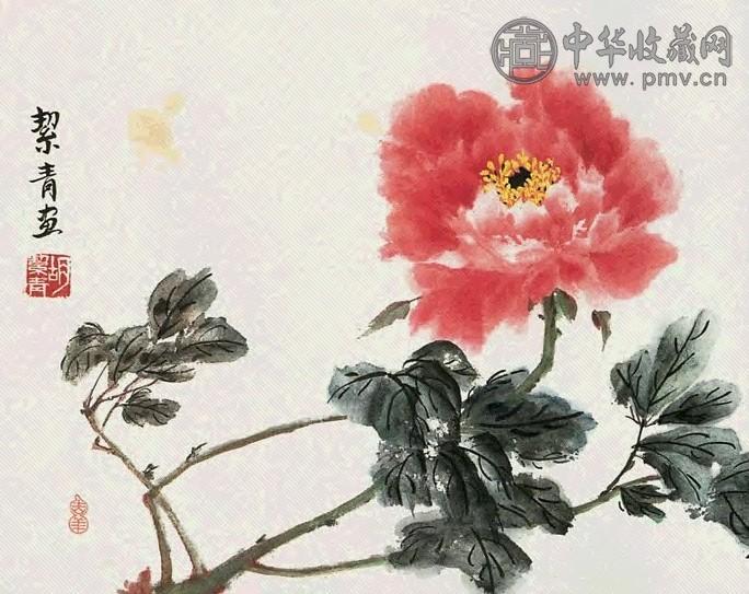 胡絜青 牡丹图 立轴 设色