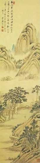 汤贻汾 清 溪山琴隐 轴