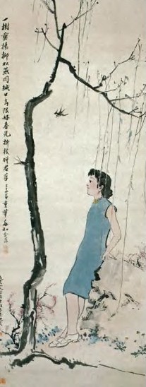 蒋兆和 现代 春光 轴