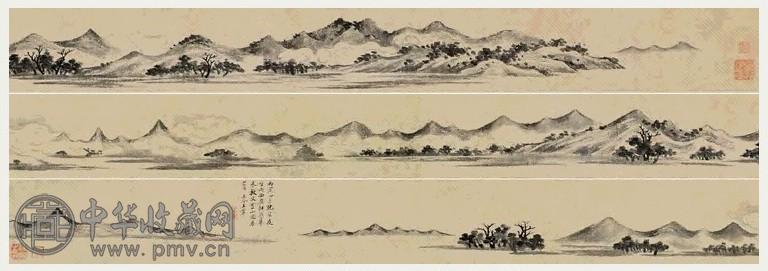 清 王翚 仿米云山图 卷