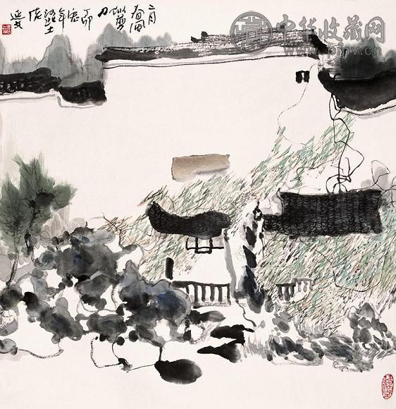 杨延文 庭园 立轴 纸本