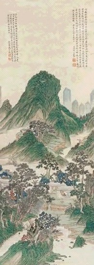 钱杜 1813年作 高树林居图 镜心 设色绢本