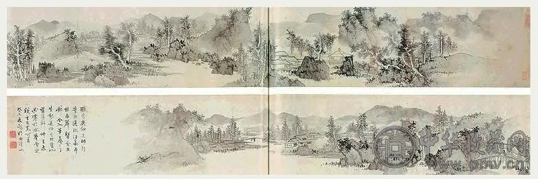 明 蓝瑛 仿吴镇山水 卷