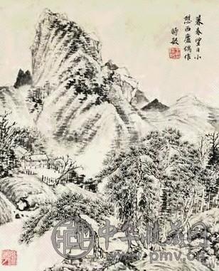 明 王时敏 桦溪小筑 轴