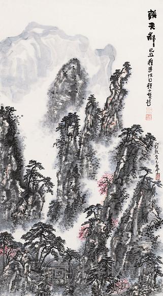 程熙 朝天都 设色纸本