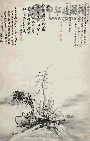 王原祁 山水 镜心 纸本