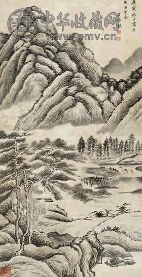 王时敏 1650年作 山水 立轴 纸本