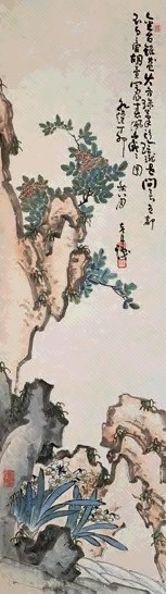 高凤翰 1747年 天瑞寿仙 立轴 设色纸本