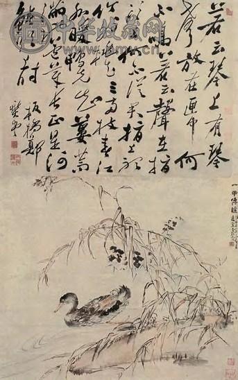 李鱓 甲寅(1934年)作 一甲传胪 立轴 水墨纸本