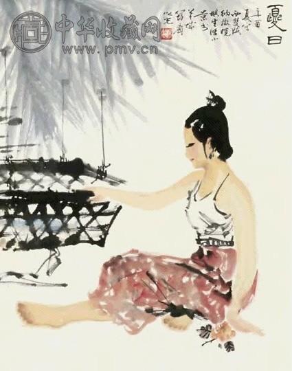 杨之光 仕女 立轴 纸本