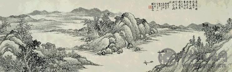 清 张熊 山水 卷