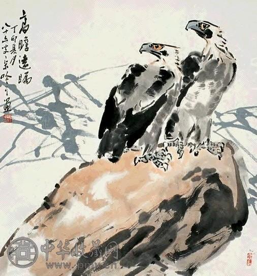 宋吟可 高瞻远瞩 立轴 设色纸本