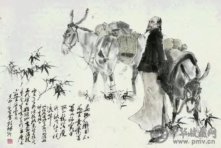 颜梅华 人物 立轴 纸本