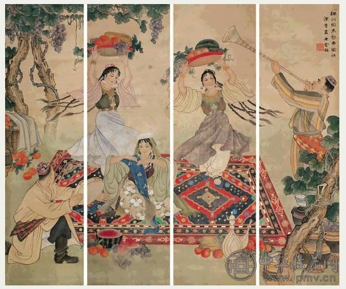 当代 胡絜青 丰收 轴