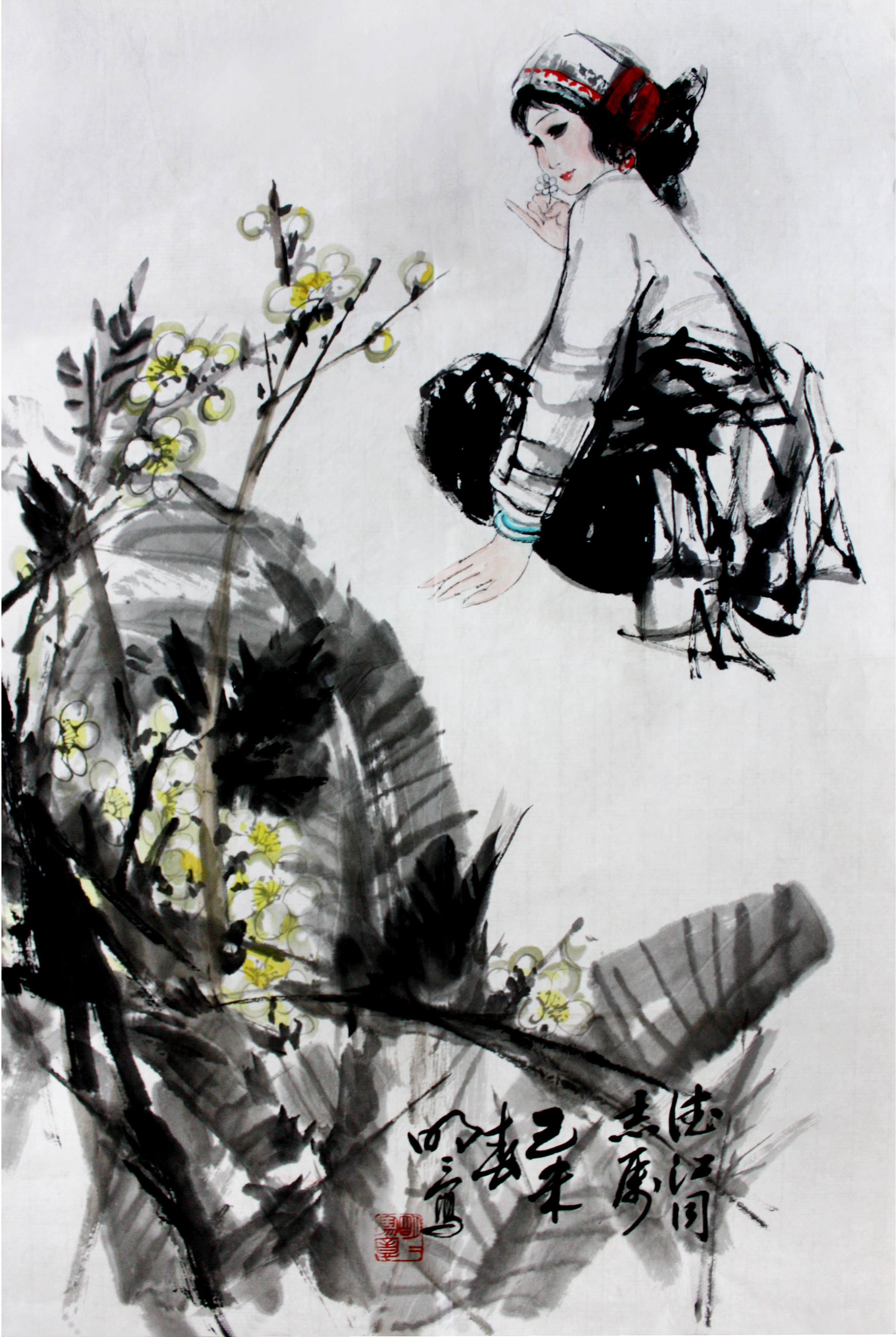 王明明人物46x68cm