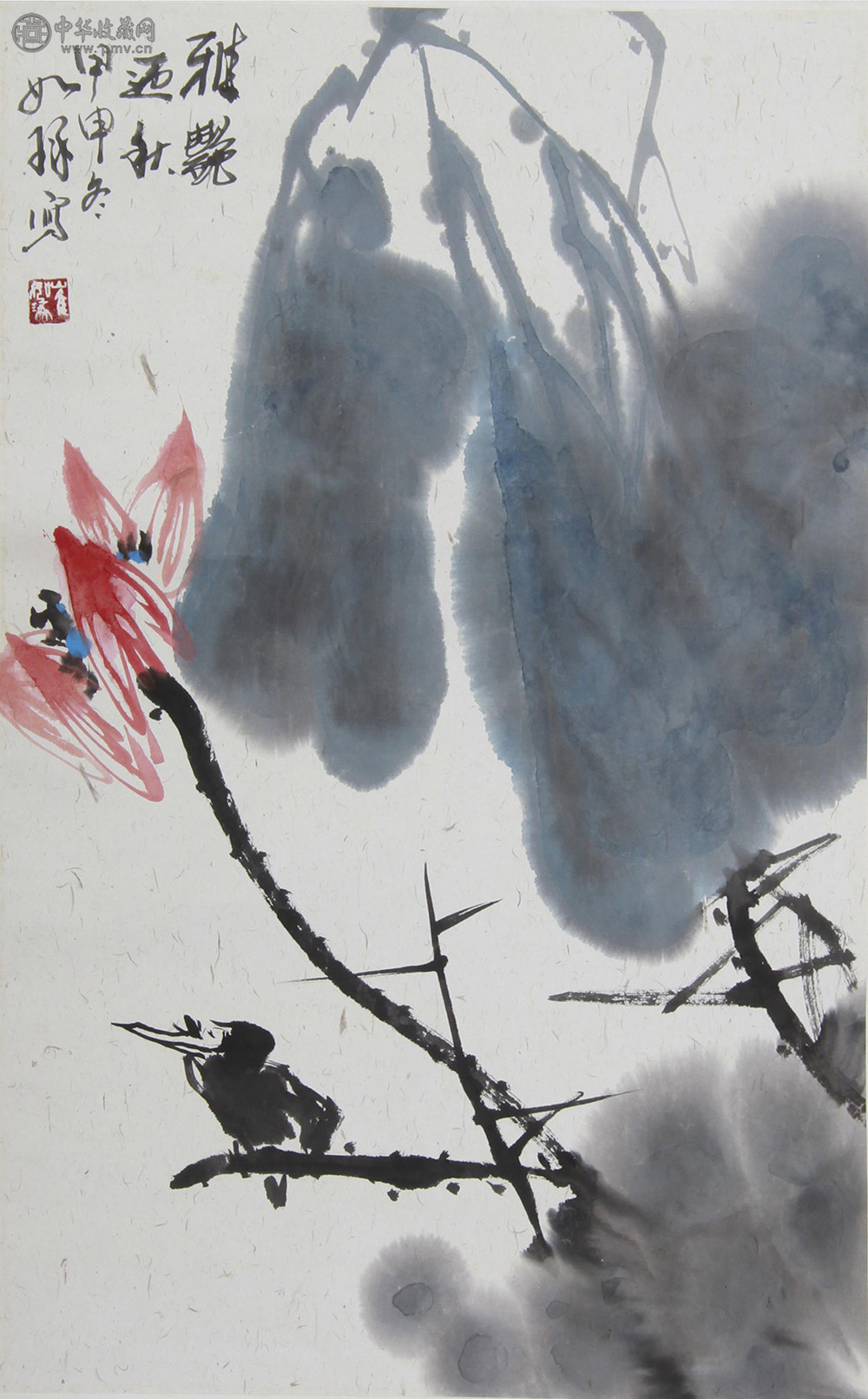 崔如琢花鸟46x68cm