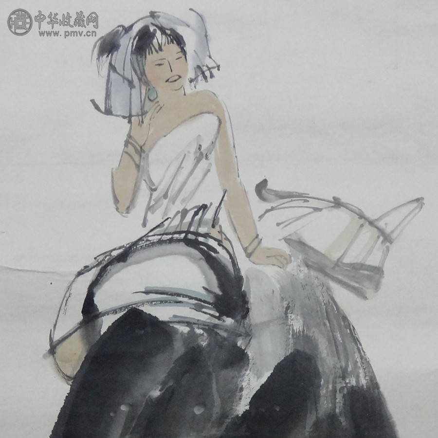 方增先《牧归图》---94x58cm-(2)