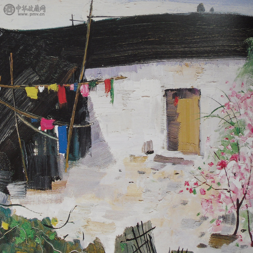吴冠中《农家小院》