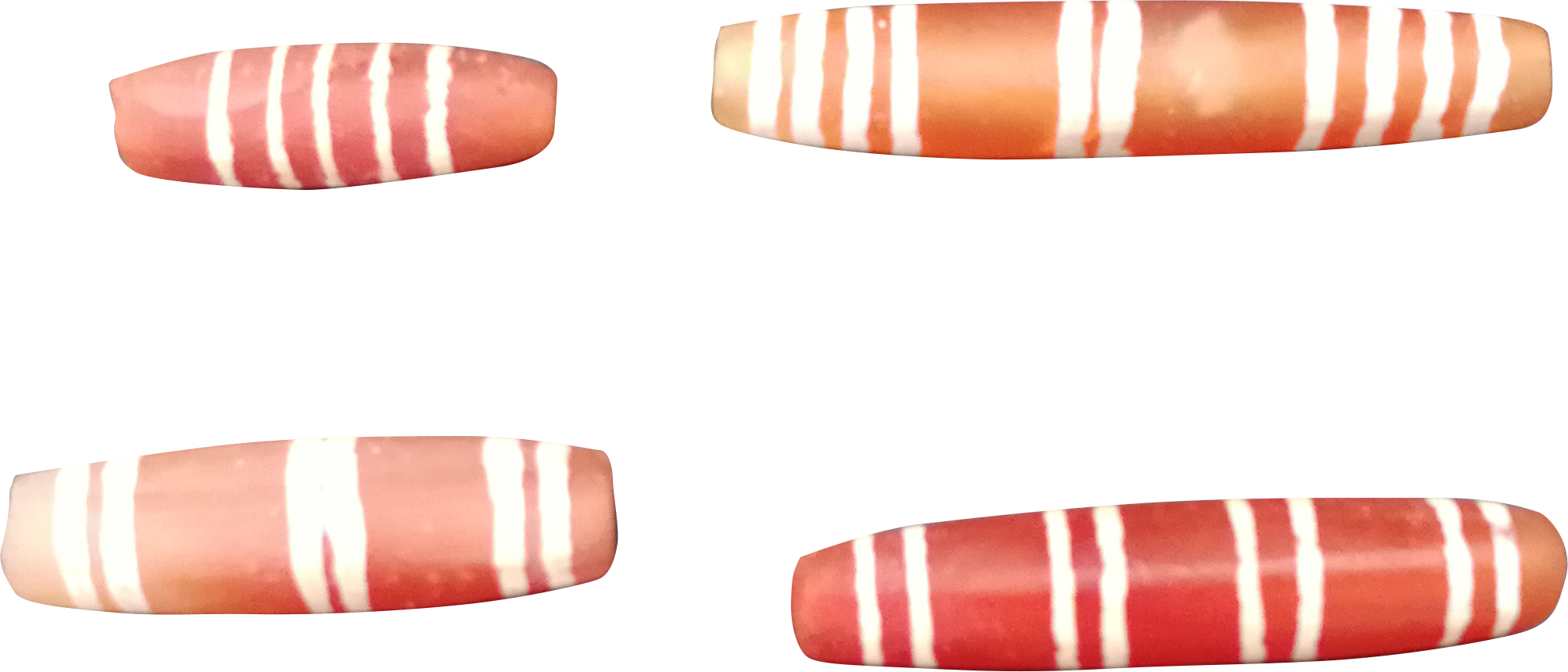 红玛瑙线珠一组（四颗）