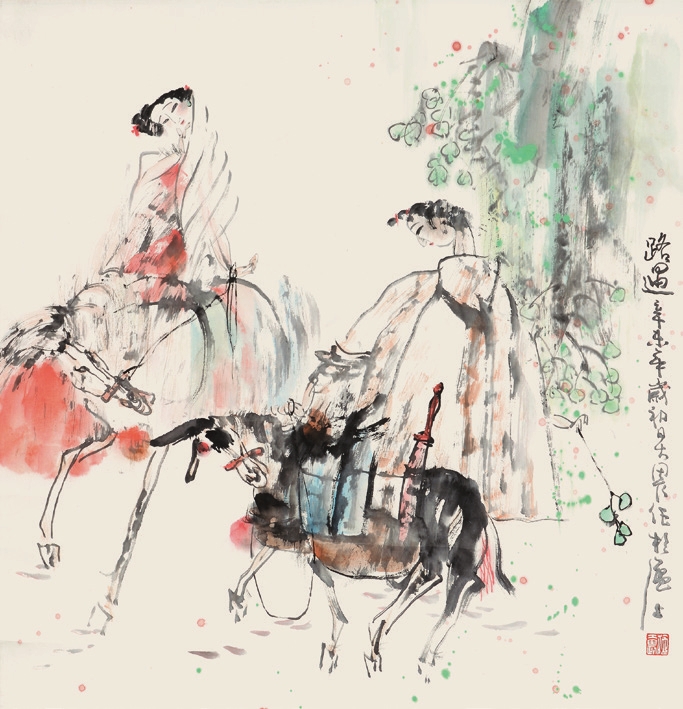 施大畏 人物 立轴