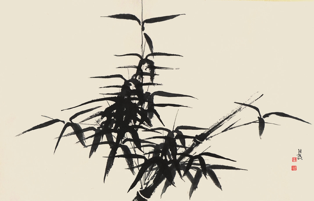 陈洪绶 兰草 木板水印