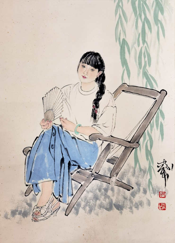 何家英 仕女  