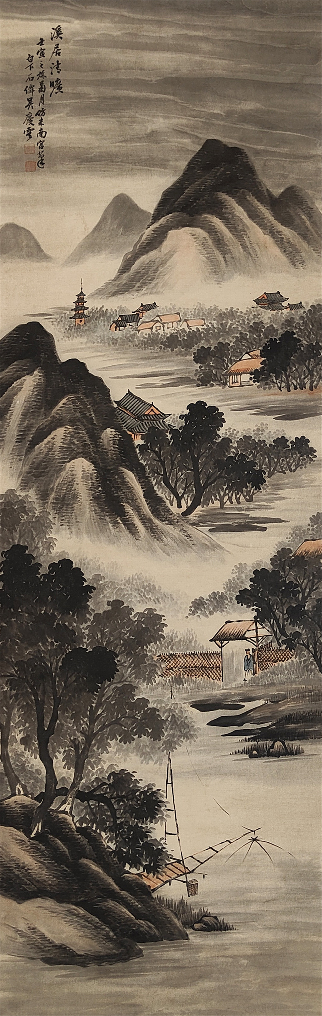 吴石仙     渓居清曠图    