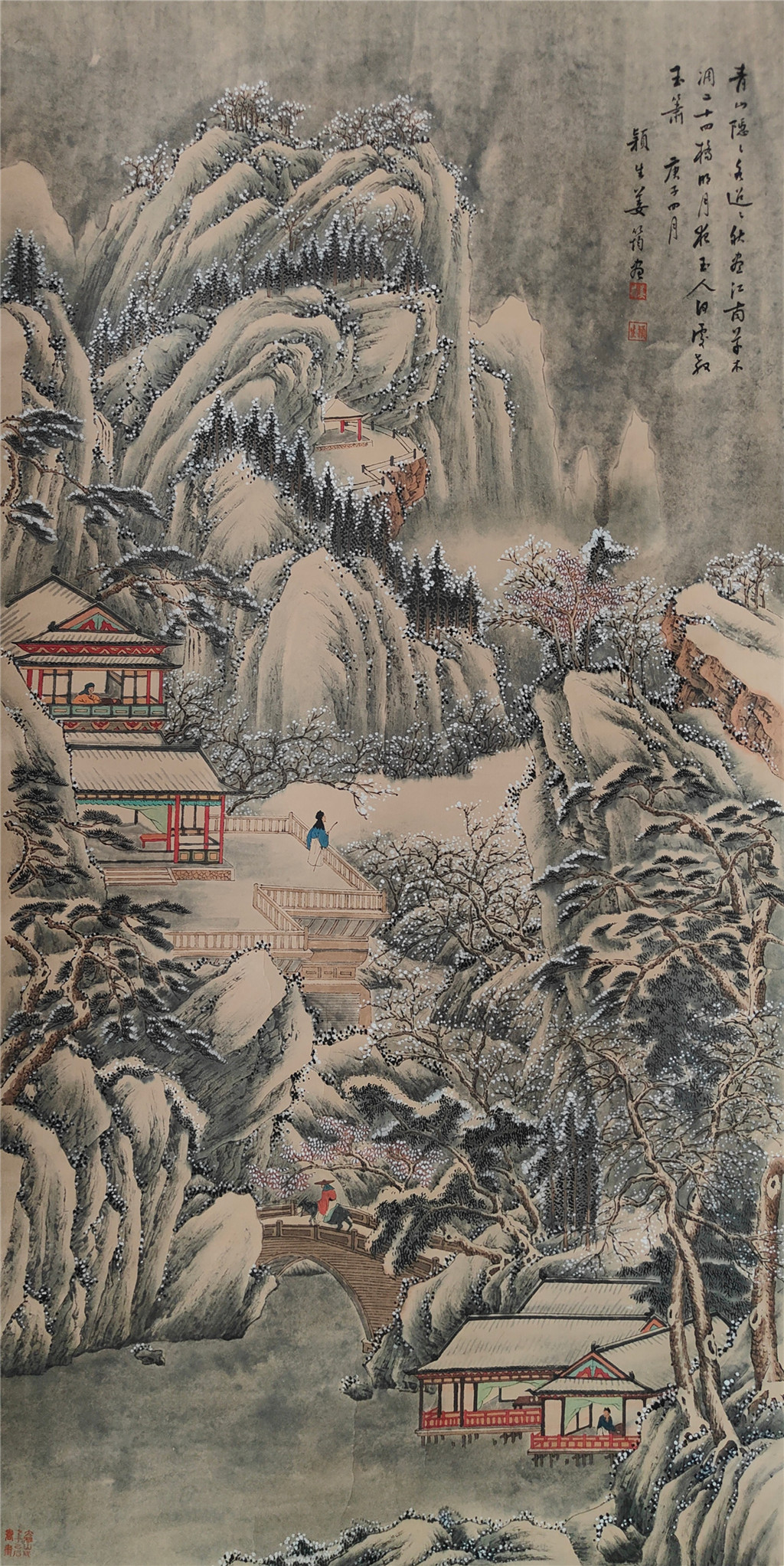 姜筠      雪景山水