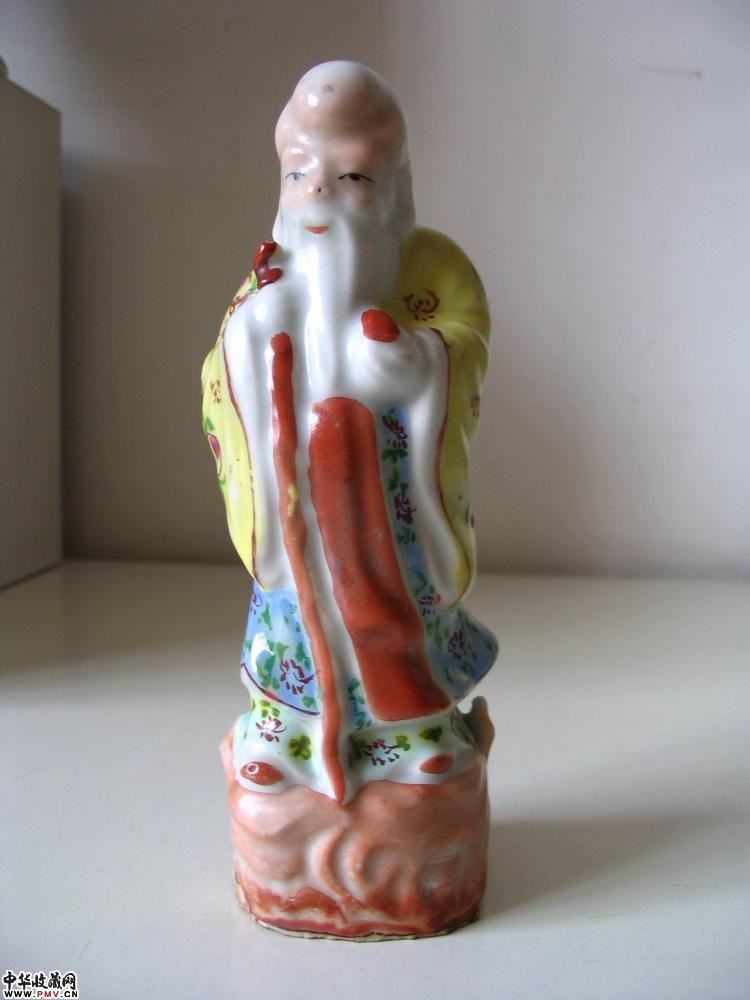 清晚粉彩寿星