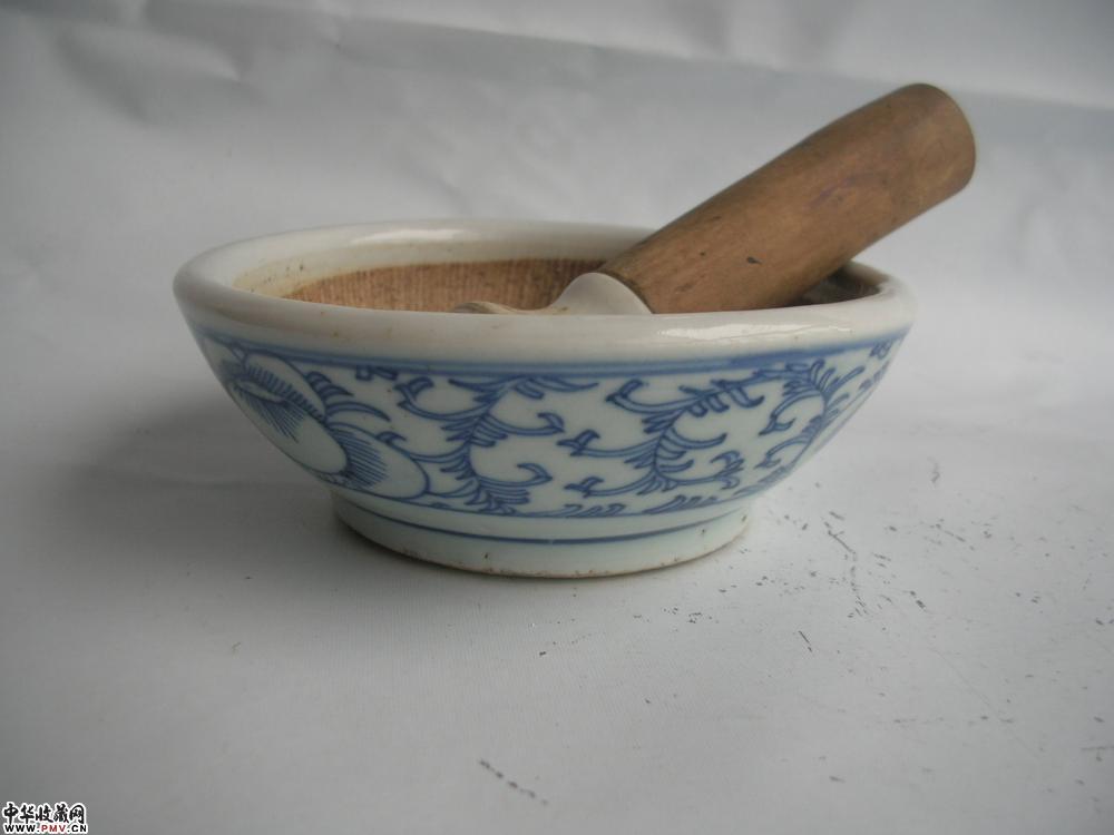 清中期缠枝碾磨器