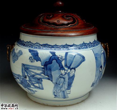 康熙青花人物故事粥罐（已经转让）