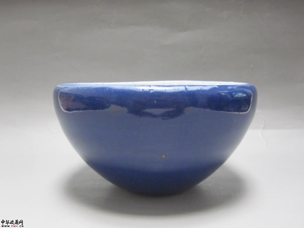 清代祭蓝釉钵式炉《2》《已售》 清代祭蓝釉钵式炉《2》《已售》