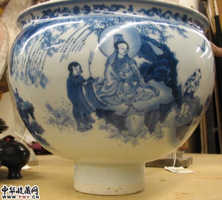 崇祯龙女献珠纹净水碗