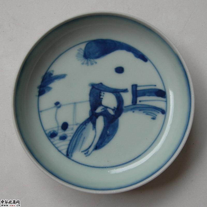 晚明青花碟