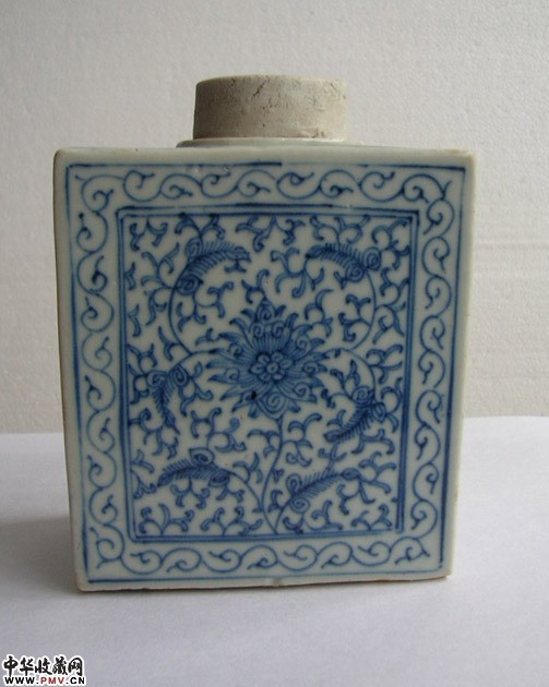 清中期缠枝茶叶罐