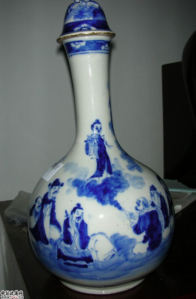 青花人物天球