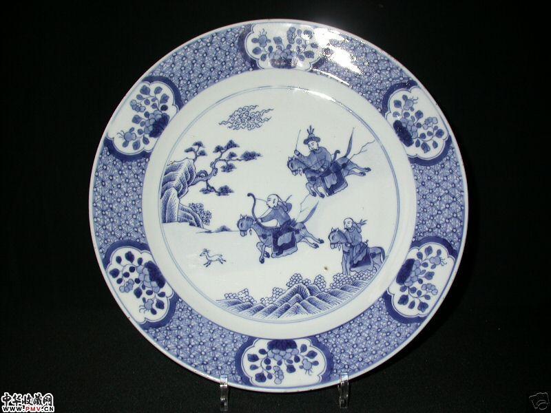 康熙狩猎大盘33.8CM