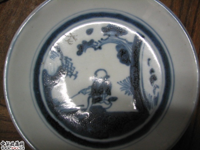 青花人物盘