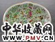 清道光豆青地粉彩花鸟花口盘 清道光豆青地粉彩花鸟花口盘