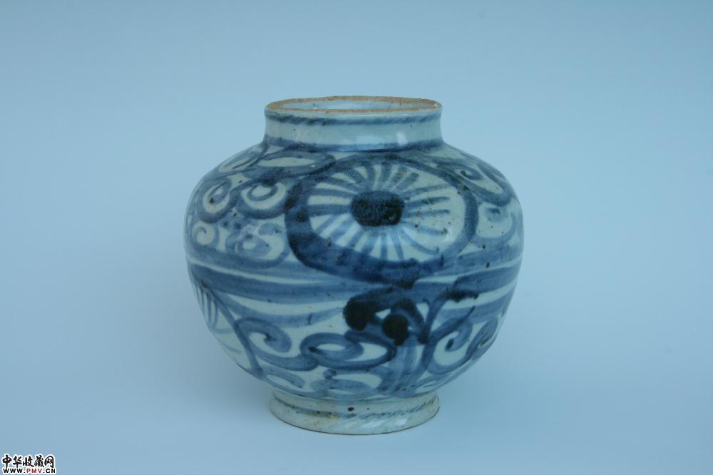 明末清初青花罐