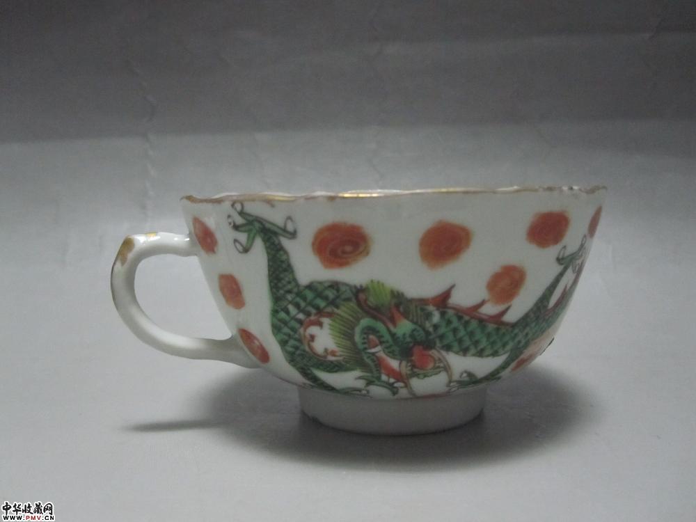 光绪矾红绿彩双龙杯《已售》