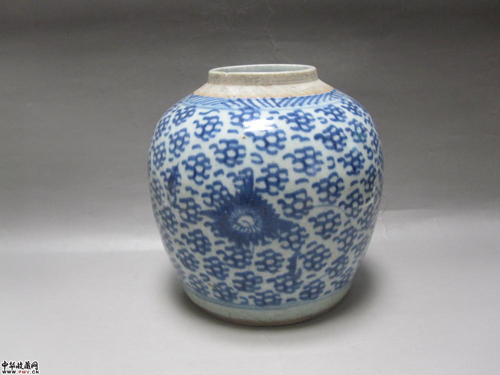 清乾隆青花缠枝莲罐《已售》