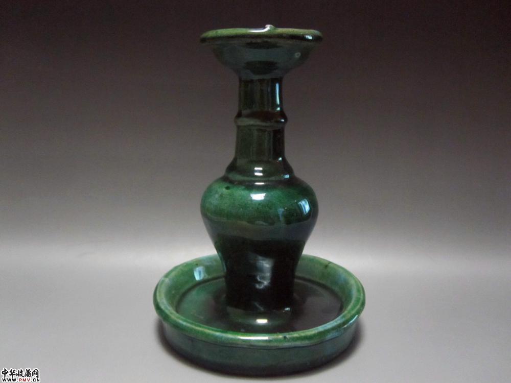 清光绪绿釉灯盏【已售】