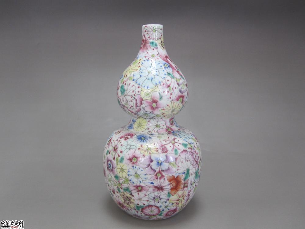 清末民国粉彩百花不落葫芦瓶《已售》 藏家展厅收藏资讯|艺术家|书画家