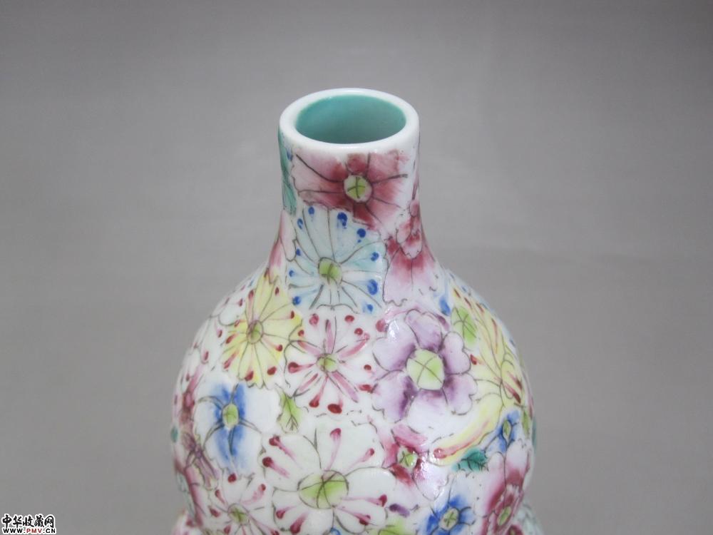 清末民国粉彩百花不落葫芦瓶《已售》 藏家展厅收藏资讯|艺术家|书画家