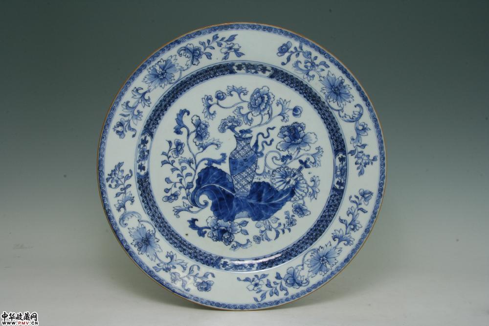 清康熙景德镇窑青花平安富贵纹大盘