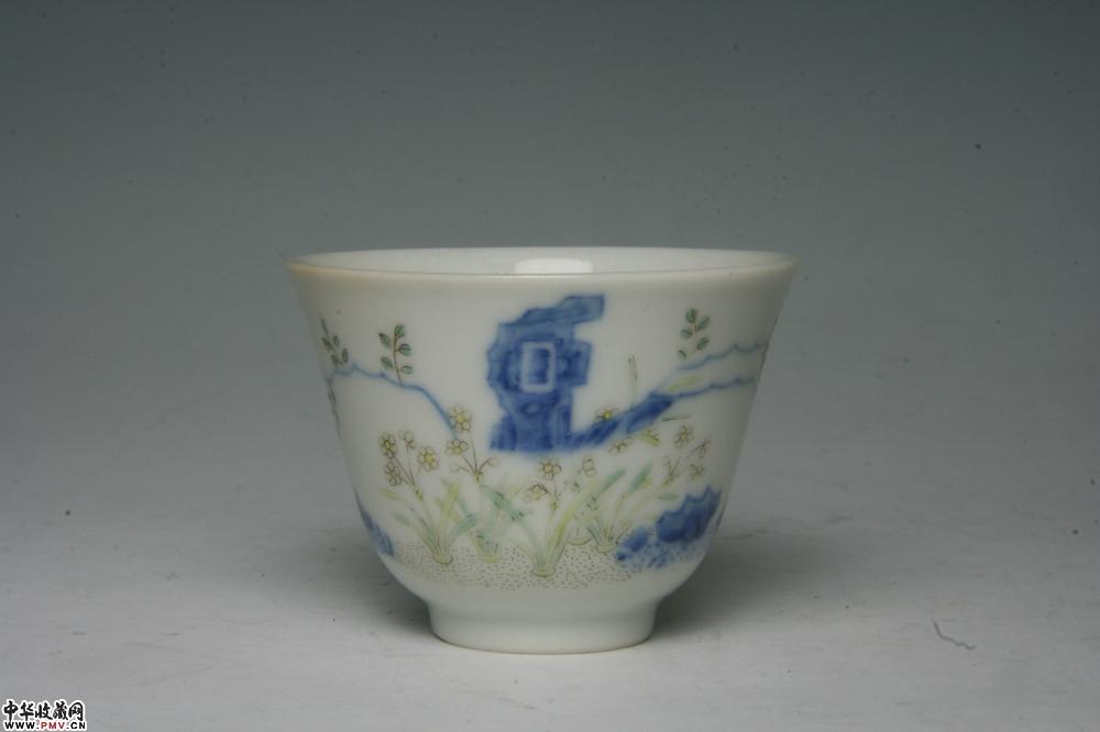 清道光景德镇窑五彩花神杯