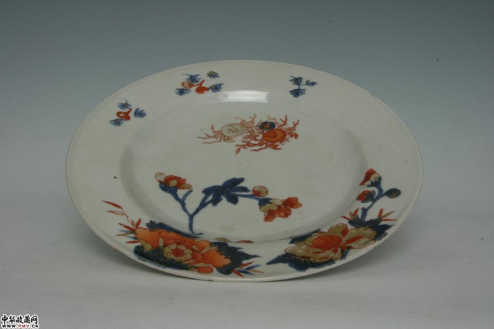 清乾隆景德镇窑青花矾红描金二甲传胪纹盘